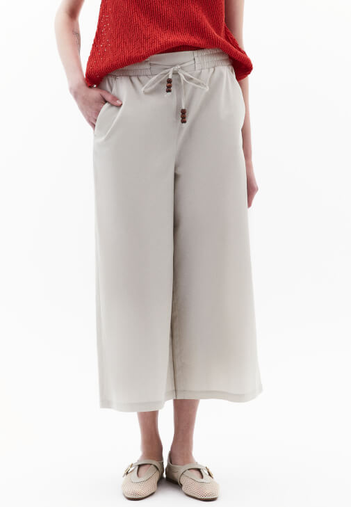 Culotte Pantolon ve Ajurlu Atlet Kombini