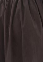 Bayan Kahverengi Ultra Yüksek Bel Kemerli Etek