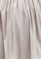 Bayan Bej Ultra Yüksek Bel Kemerli Etek