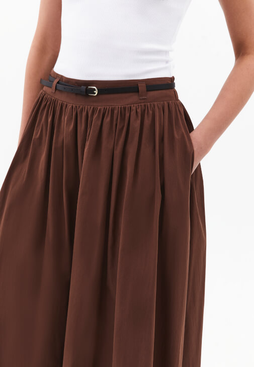 Kemerli Uzun Etek ve Atlet Kombini