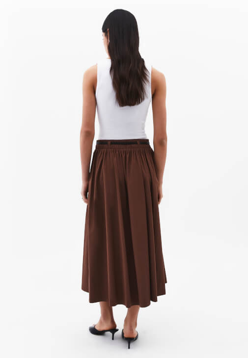 Kemerli Uzun Etek ve Atlet Kombini