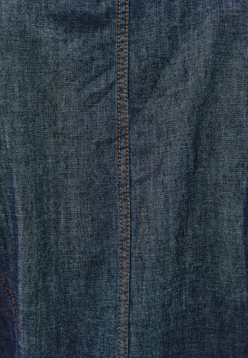 Keten Denim Elbise ve Babet Kombini