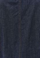 Bayan Mavi Keten Karışımlı Denim Elbise