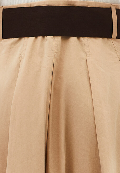 Kemerli Midi Elbise ve Topuklu Terlik Kombini