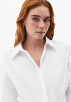 Bayan Beyaz Pile Detaylı Gömlek