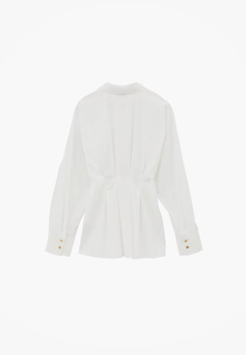 Pile Detaylı Gömlek ve Pantolon Kombini