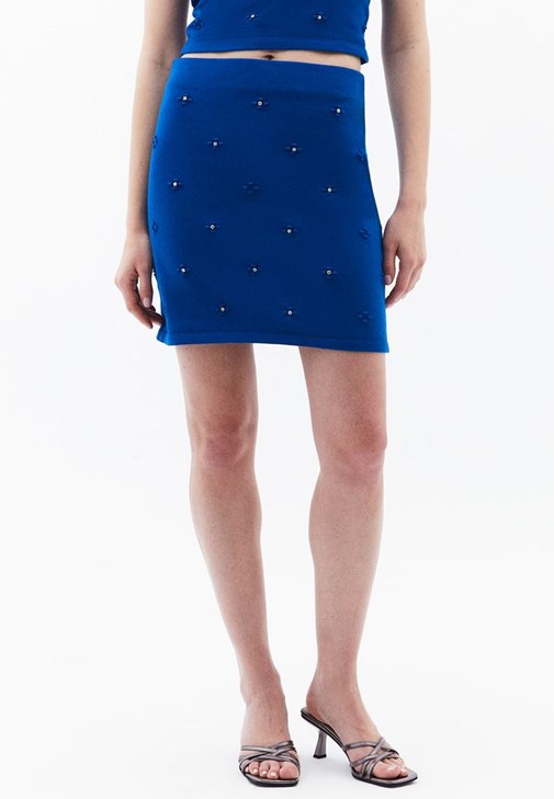 Triko Mini Etek ve Triko Atlet Kombini