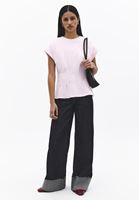 Bayan Pembe Bel Detaylı Tişört