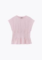 Bayan Pembe Bel Detaylı Tişört