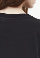 Bayan Siyah Oversize Crop Tişört
