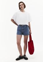 Bayan Beyaz Oversize Crop Tişört