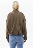 Bayan Bej Oversize Bomber Ceket