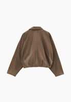 Bayan Bej Oversize Bomber Ceket