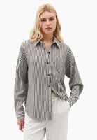 Bayan Çok Renkli Oversize Çizgili Gömlek