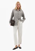 Bayan Çok Renkli Oversize Çizgili Gömlek