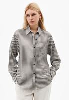 Bayan Çok Renkli Oversize Çizgili Gömlek