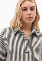 Bayan Çok Renkli Oversize Çizgili Gömlek