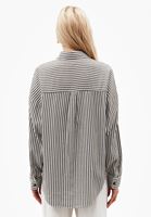 Bayan Çok Renkli Oversize Çizgili Gömlek