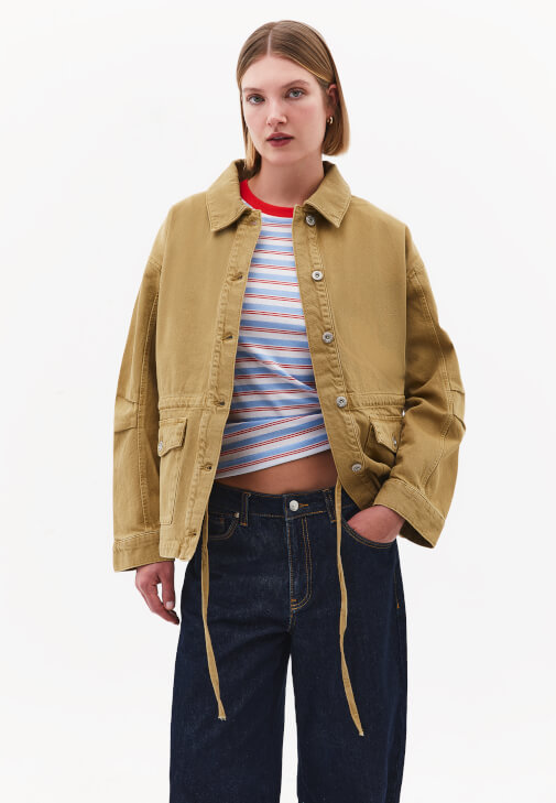 Sarı Cep Detaylı Ceket