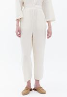 Bayan Bej Yüksek Bel Harem Pantolon