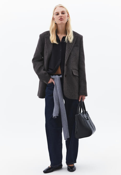  Oversize Gömlek ve Barrel-Fit Pantolon Kombini