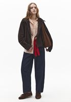 Bayan Pembe Cep Detaylı Oversize Gömlek