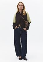 Bayan Kahverengi Cep Detaylı Oversize Gömlek