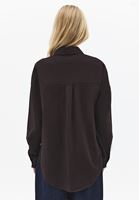 Bayan Kahverengi Cep Detaylı Oversize Gömlek