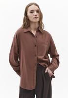 Bayan Kahverengi Cep Detaylı Oversize Gömlek