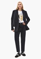 Bayan Beyaz Sıfır Yaka Baskılı Tişört