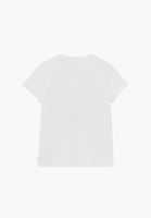 Bayan Beyaz Sıfır Yaka Baskılı Tişört