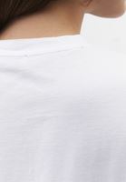 Bayan Beyaz Dantel Detaylı Oversize Tişört