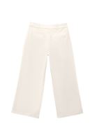 Bayan Krem İnci Detaylı Culotte Pantolon