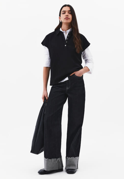  Polo Yaka Tişört ve Pantolon Kombini