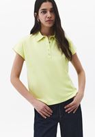 Bayan Yeşil Polo Yaka Düğmeli Tişört