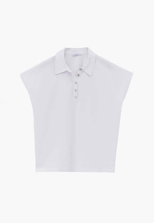 Polo Yaka Tişört ve Mini Etek Kombini