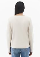 Bayan Bej Pamuklu Bot Yaka Tişört