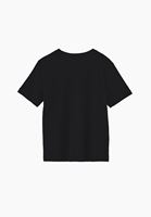 Bayan Siyah Pamuklu Sıfır Yaka Tişört