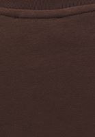 Bayan Kahverengi Pamuklu Sıfır Yaka Tişört