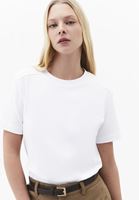 Bayan Beyaz Pamuklu Sıfır Yaka Tişört