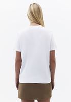 Bayan Beyaz Pamuklu Sıfır Yaka Tişört