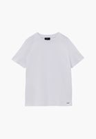 Bayan Beyaz Pamuklu Sıfır Yaka Tişört