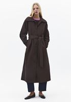 Bayan Kahverengi Oversize Kemerli Trençkot