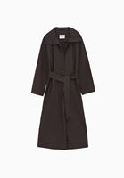 Bayan Kahverengi Oversize Kemerli Trençkot