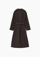 Bayan Kahverengi Oversize Kemerli Trençkot