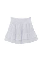 Bayan Beyaz Yüksek Bel Gipeli Mini Etek