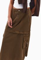 Bayan Kahverengi Orta Bel Kargo Cepli Etek