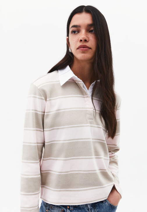 Çizgili Tişört ve Straight-Fit Pantolon Kombini