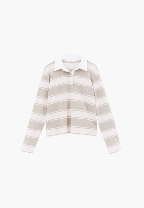 Çizgili Tişört ve Straight-Fit Pantolon Kombini