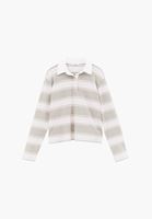 Bayan Çok Renkli Polo Yaka Çizgili Tişört